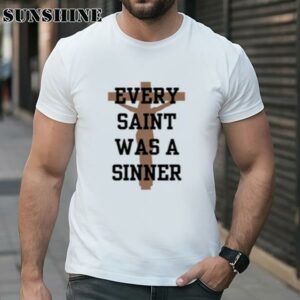 Chris Brown Wearing Every Saint Was A Sinner Shirt 1 TShirt