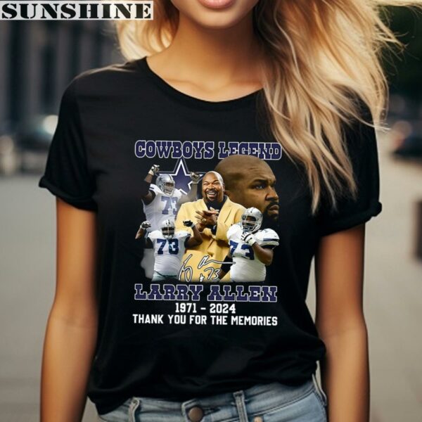 Cowboys Legend Larry Allen 1971 2024 Thank You For The Memories T Shirt 2 women shirt