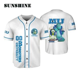 Custom Disney Monsters Inc University Baseball Jersey Printed Thumb