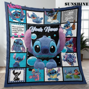 Custom Disney Stitch Blanket Stich Ohana Means Family Movie Blanket