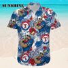 Custom Texas Rangers Hawaiian Shirt Mascot Tropical Flower Texas Rangers Gift Hawaaian Shirt Hawaaian Shirt