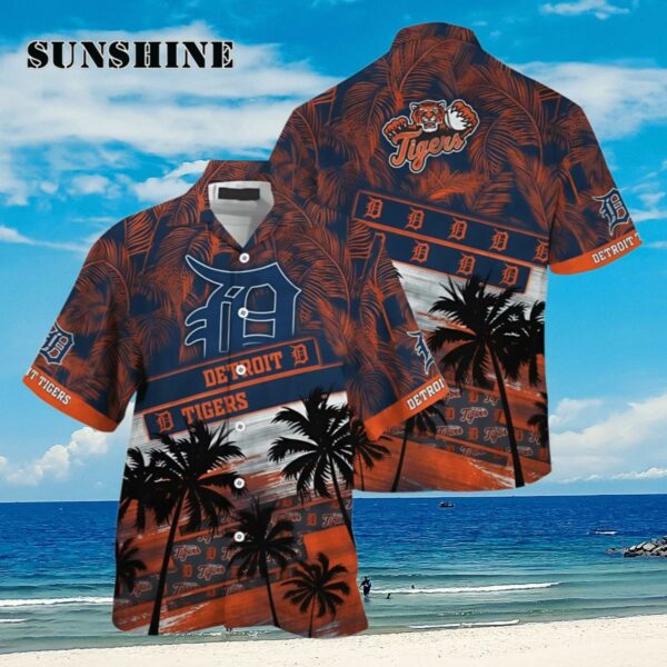 Detroit Tigers Hawaiian Shirt Coconut Tree Detroit Tigers Gift Aloha Shirt Aloha Shirt