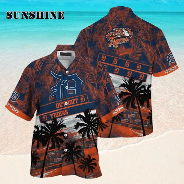 Detroit Tigers Hawaiian Shirt Coconut Tree Detroit Tigers Gift Hawaaian Shirt Hawaaian Shirt