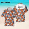 Detroit Tigers Hawaiian Shirt Orange Hibiscus Pattern Detroit Tigers Gift Hawaaian Shirt Hawaaian Shirt