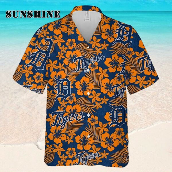 Detroit Tigers Hibiscus Seamless Pattern 3D All Over Print Hawaiian Shirt Gift Hawaaian Shirt Hawaaian Shirt