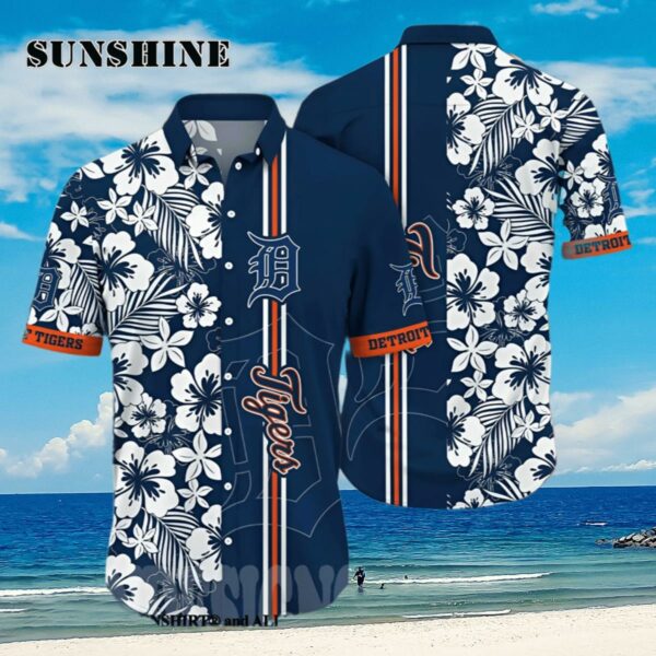 Detroit Tigers MLB Flower All Over Print Hawaiian Shirt Aloha Shirt Aloha Shirt