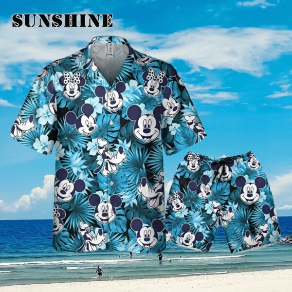 Disney Mickey And Friends Seamless Blue Style Hawaii Shirt Aloha Shirt Aloha Shirt