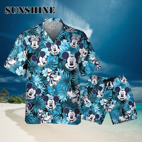Disney Mickey And Friends Seamless Blue Style Hawaii Shirt Hawaiian Hawaiian