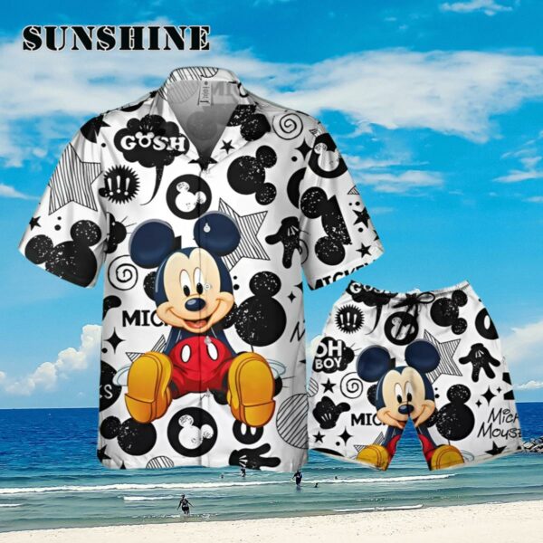 Disney Mickey Mouse Cute Doodles Pattern Hawaii Shirt Aloha Shirt Aloha Shirt