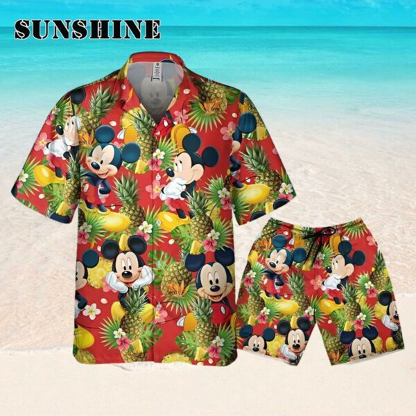 Disney Mickey Seamless Pineapple Summer Tropical Hawaii Shirt Hawaaian Shirt Hawaaian Shirt