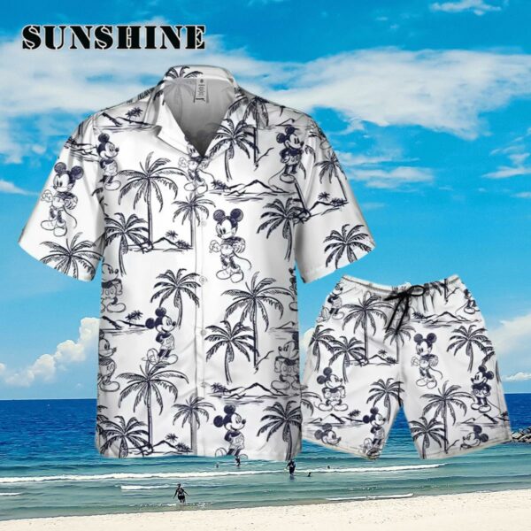 Disney Mickey Skecth Summer Tropical Palm Tree Island Hawaii Shirt Summer Vacation Mouse Hawaiian Shirt Aloha Shirt Aloha Shirt