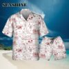 Disney Mickey Vintage Seamless Skecth Pattern Red And White Hawaii Shirt Hawaiian Hawaiian