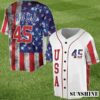 Donald Trump 45 Pro Trump Smoke American Flag Baseball Jersey 1 1