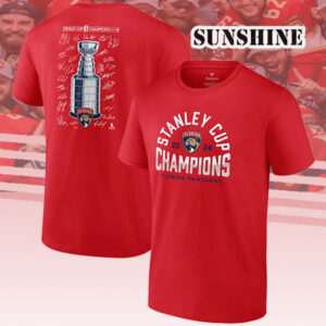 Florida Panthers 2024 Stanley Cup Champions Signature Roster Shirt