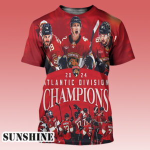 Florida Panthers NHL Atlantic Division ChFlorida Panthers NHL Atlantic Division Champions 2024 3D Shirtampions 2024 3D Shirt