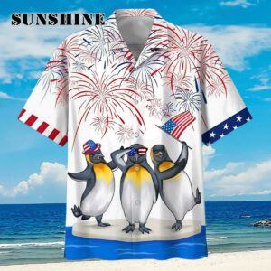 Funny Hawaiian Shirt 4th Of July Penguins Hawaiian Shirt Aloha Shirt Aloha Shirt