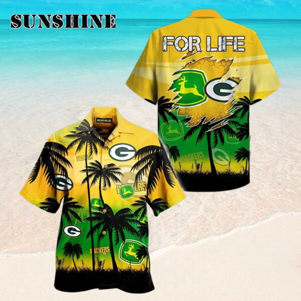 Green Bay Packers Nfl John Deere Nfl Hawaiian Shirt For Fans Hawaaian Shirt Hawaaian Shirt