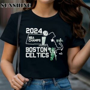 Green Boston Celtics 2024 NBA Finals Champions City State Shirt 1 TShirt