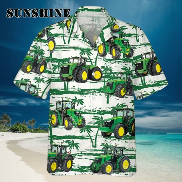 Green Tractor Palm Tree Hawaiian Shirt Hawaiian Hawaiian