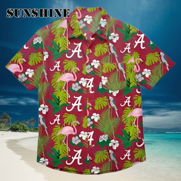 Hawaiian Alabama Shirt Flamingo Tropical Leaf Alabama Crimson Tide Gift Hawaiian Hawaiian