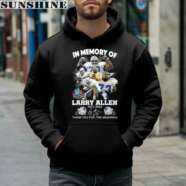 In Memory Of Larry Allen 1971 2024 Thank You For The Memories Hall Of Fame T Shirt 4 hoodie