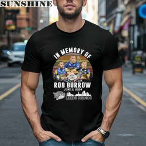 In Memory Of Rob Burrow June 2 2024 Leeds Rhinos T Shirt 1 men shirt