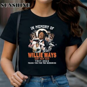 In Memory Of Willie Mays Say Hey Kid 1931 2024 Thank You For The Memories T Shirt 1 TShirt