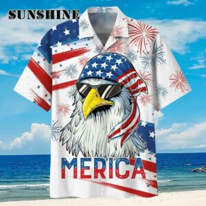 Independence Day Hawaiian Shirts Cool Eagle American Flag Hawaii Beac Aloha Shirt Aloha Shirt