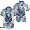 Indianapolis Colts Metallic Skull Tropical Pattern Hawaiian Shirt Hawaaian Shirt Hawaaian Shirt