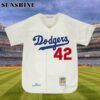 Jackie Robinson Brooklyn Dodgers Mitchell And Ness Authentic 1955 Home Jersey 3 9