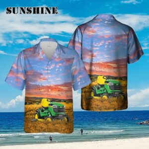 John Deere E180 Lawn Tractor Hawaiian Shirt Aloha Shirt Aloha Shirt