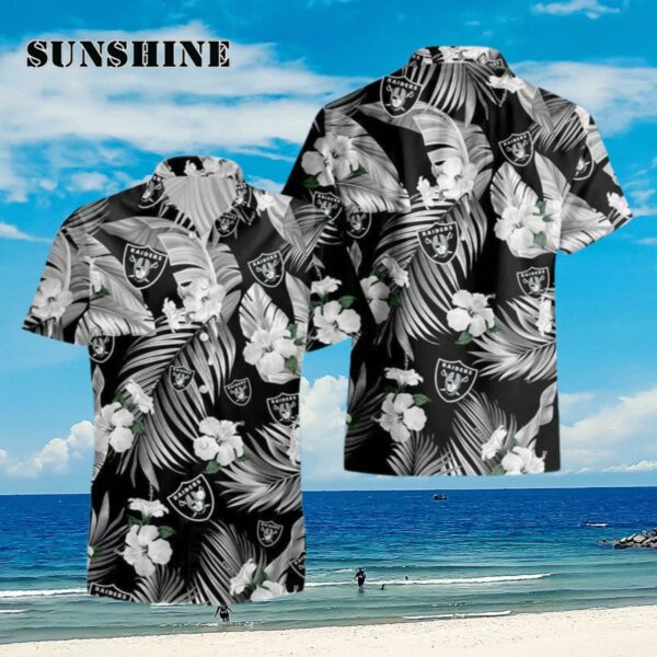 Las Vegas Raiders Tropical Flowers For Fans Hawaiian Shirt Aloha Shirt Aloha Shirt