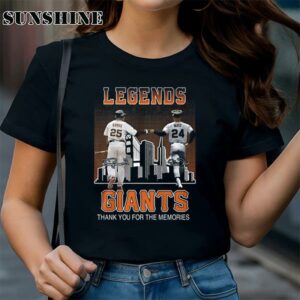 Legends Bonds And Mays Giants Thank You For The Memories T Shirt 1 TShirt