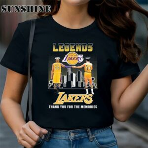 Legends Los Angeles Lakers Kobe Bryant and Jerry West NBA Thank You For The Memories Signatures shirt 1 TShirt