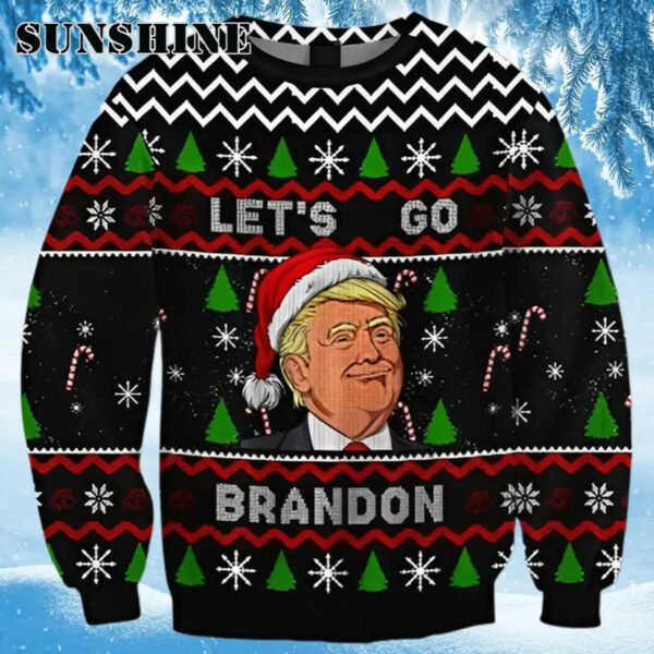 Lets Go Brandon Trump Ugly Christmas Sweater Sweater Ugly