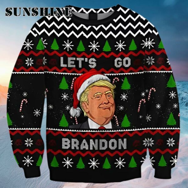 Lets Go Brandon Trump Ugly Christmas Sweater Ugly Sweater