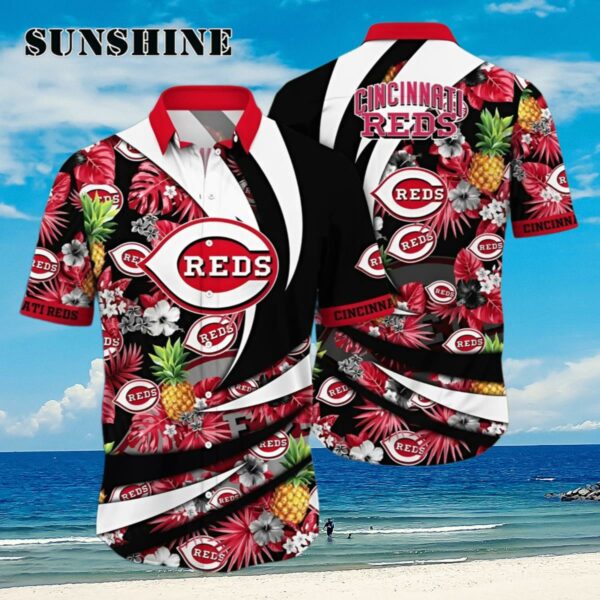 MLB Cincinnati Reds Hawaiian Shirt Flower Bloom In Glory For Fans Aloha Shirt Aloha Shirt