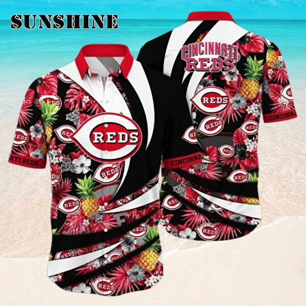 MLB Cincinnati Reds Hawaiian Shirt Flower Bloom In Glory For Fans Hawaaian Shirt Hawaaian Shirt