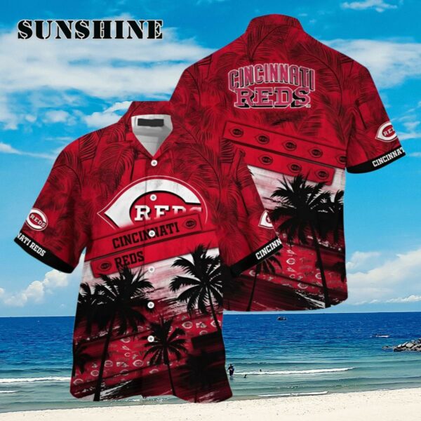 MLB Cincinnati Reds Hawaiian Shirt Palm Tree Pattern For Fans Aloha Shirt Aloha Shirt