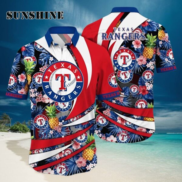 MLB Texas Rangers Hawaiian Shirt Flower Bloom In Glory For Fans Hawaiian Hawaiian