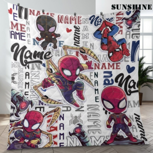 Marvel Spidey Amazing Friends Blanket Custom Name Superhero Blanket