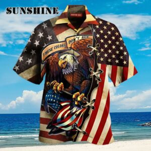 Mens American Flag Eagle Print Collar Trendy Hawaiian Shirt Aloha Shirt Aloha Shirt