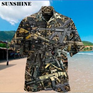 Mens Firearms Guns Hawaiian Shirt Aloha Shirt 600x600