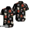 Metallica Skull And Flowers Hawaiian Shirt Hawaaian Shirt Hawaaian Shirt