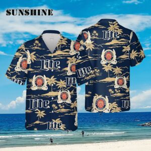 Miller Lite Beach Shirt Beer Summer Flower Gift Aloha Shirt Aloha Shirt