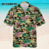 Miller Lite Hawaiian Button Up Shirt Flowers Pattern Shirt Hawaaian Shirt Hawaaian Shirt