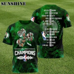NBA Finals Champions 2024 Boston Celtics 3D T Shirt 1 7