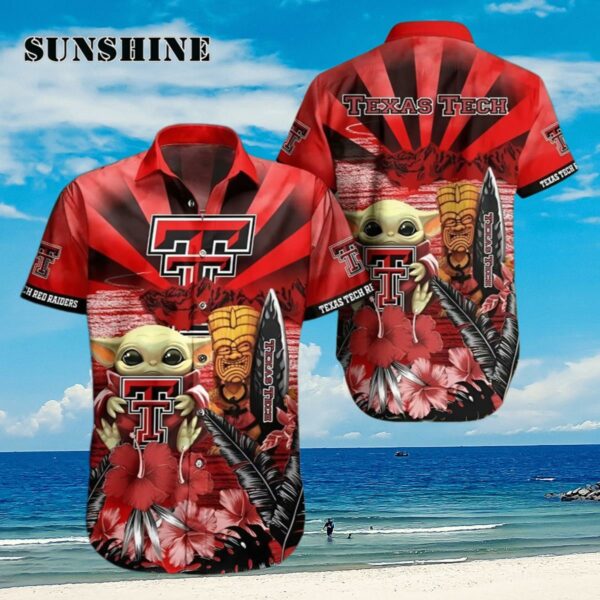 NCAA Texas Tech Red Raiders Baby Yoda Trendy Aloha Hawaiian Shirt Aloha Shirt Aloha Shirt