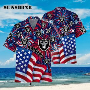 NFL Las Vegas Raiders America 4th Of July Independence Day 2024 Hawaiian Shirt Aloha Shirt Aloha Shirt