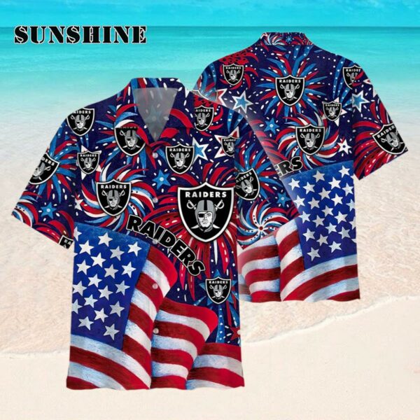 NFL Las Vegas Raiders America 4th Of July Independence Day 2024 Hawaiian Shirt Hawaaian Shirt Hawaaian Shirt